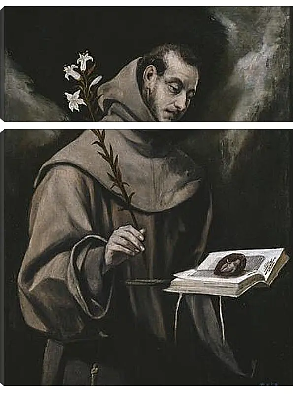 Модульная картина - Saint Anthony of Padua. Эль Греко