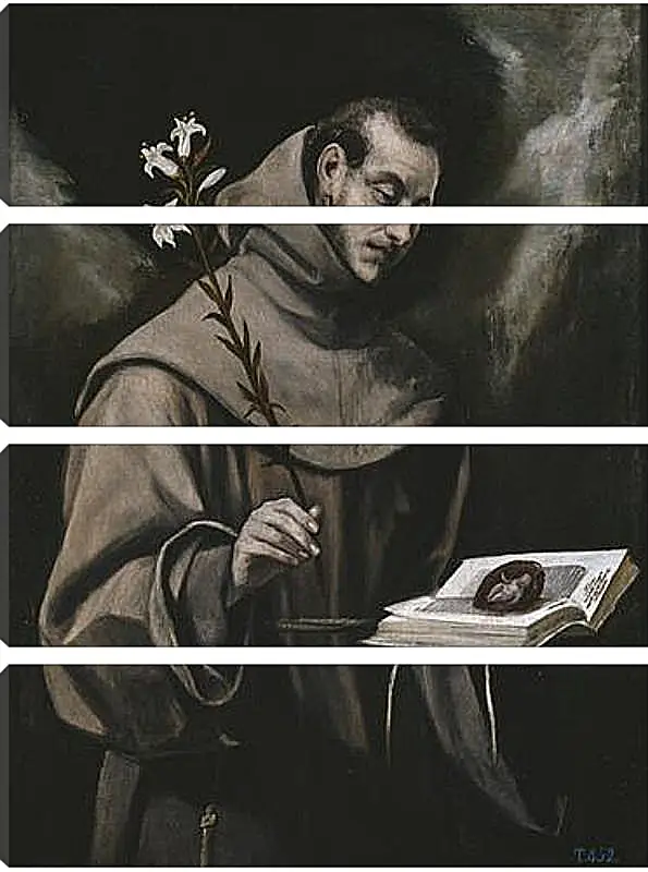 Модульная картина - Saint Anthony of Padua. Эль Греко