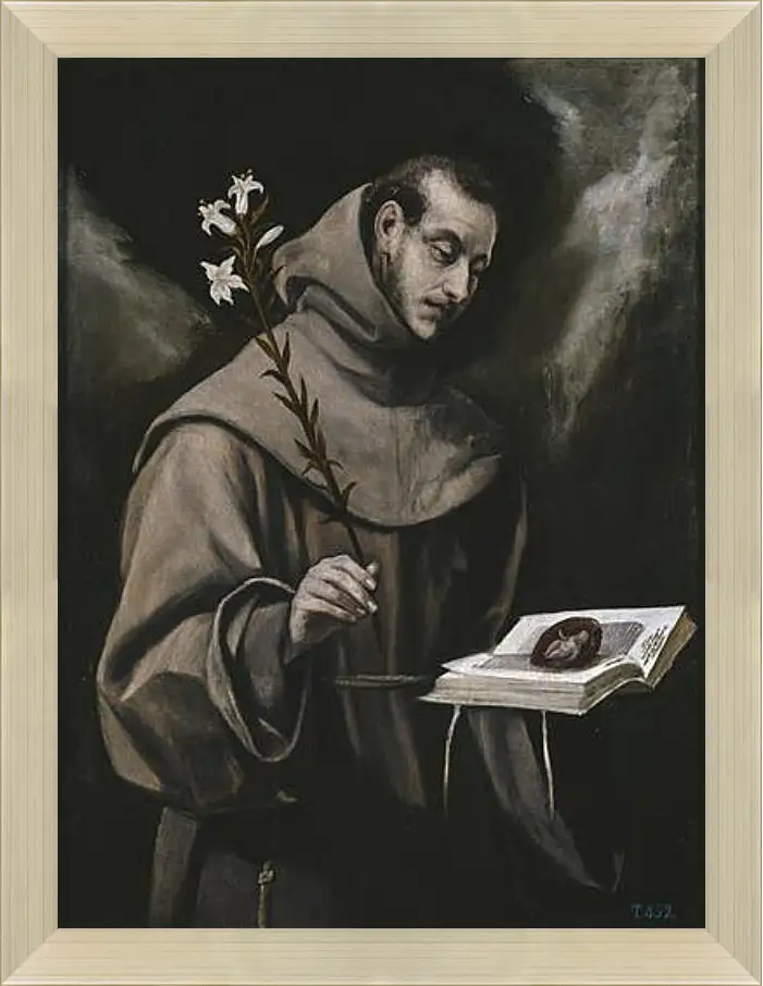 Картина в раме - Saint Anthony of Padua. Эль Греко