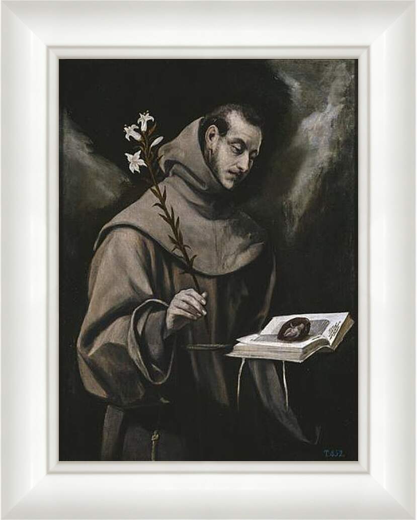Картина в раме - Saint Anthony of Padua. Эль Греко
