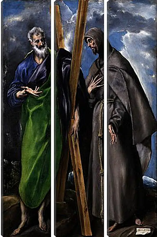 Модульная картина - Saint Andrew and Saint Francis. Эль Греко