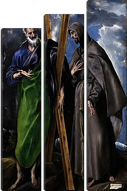 Модульная картина - Saint Andrew and Saint Francis. Эль Греко