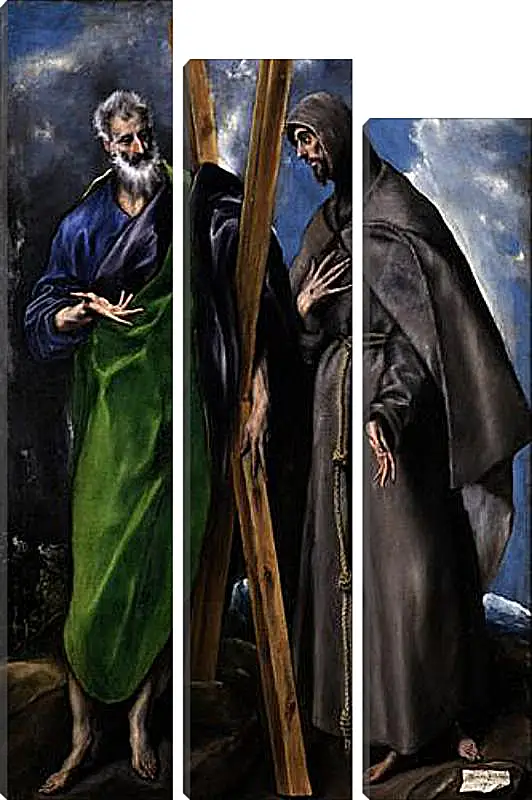 Модульная картина - Saint Andrew and Saint Francis. Эль Греко