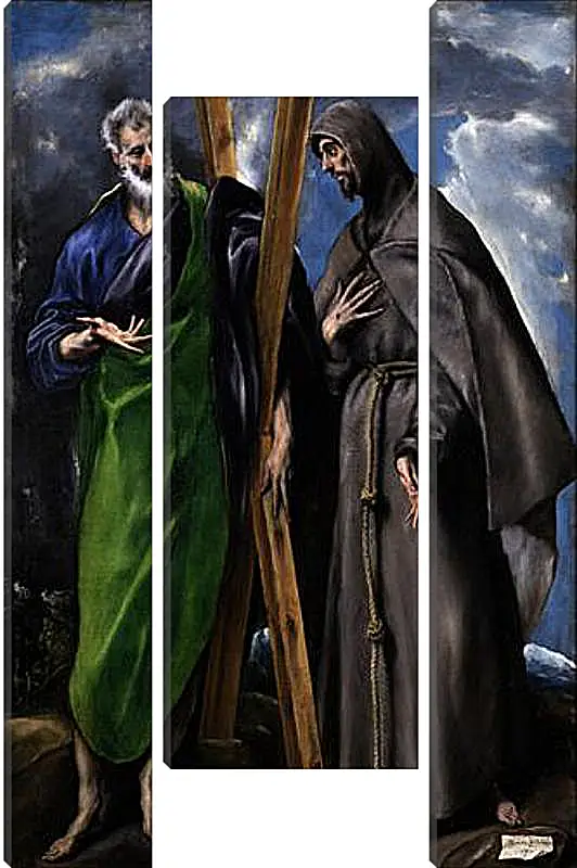 Модульная картина - Saint Andrew and Saint Francis. Эль Греко