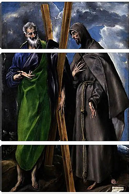 Модульная картина - Saint Andrew and Saint Francis. Эль Греко