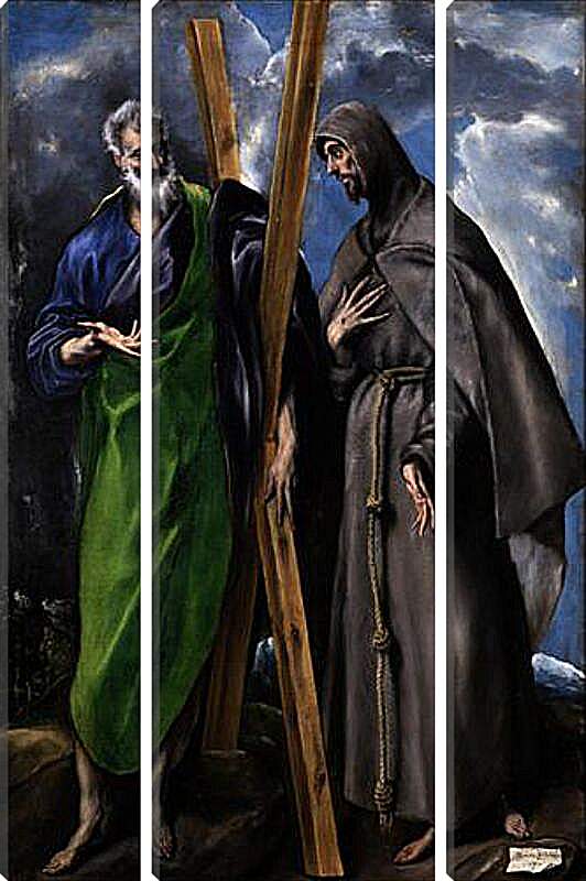 Модульная картина - Saint Andrew and Saint Francis. Эль Греко