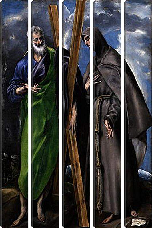 Модульная картина - Saint Andrew and Saint Francis. Эль Греко