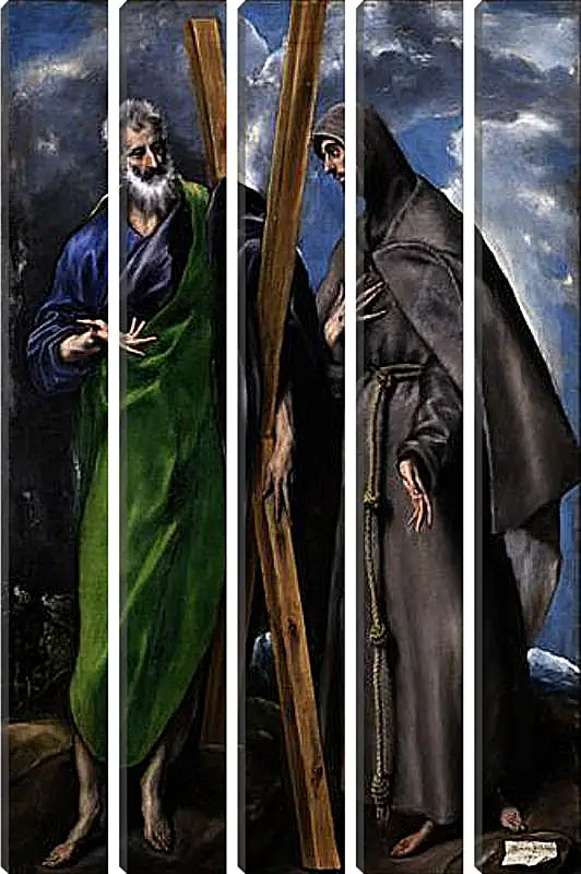 Модульная картина - Saint Andrew and Saint Francis. Эль Греко