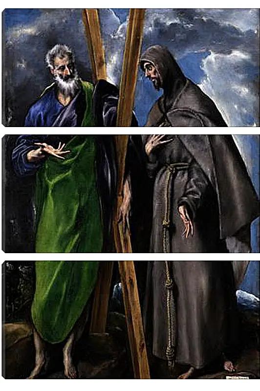 Модульная картина - Saint Andrew and Saint Francis. Эль Греко