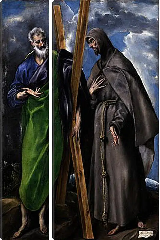 Модульная картина - Saint Andrew and Saint Francis. Эль Греко