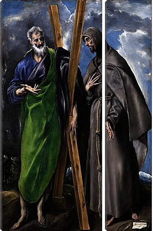 Модульная картина - Saint Andrew and Saint Francis. Эль Греко