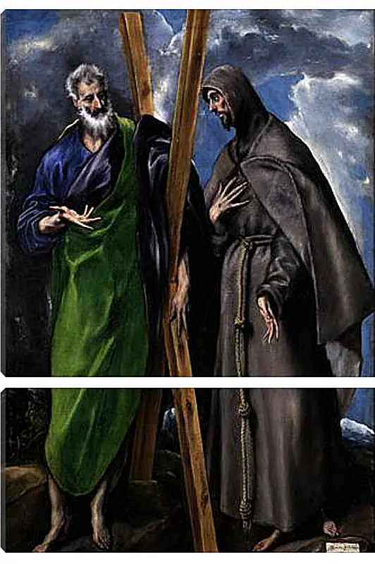 Модульная картина - Saint Andrew and Saint Francis. Эль Греко