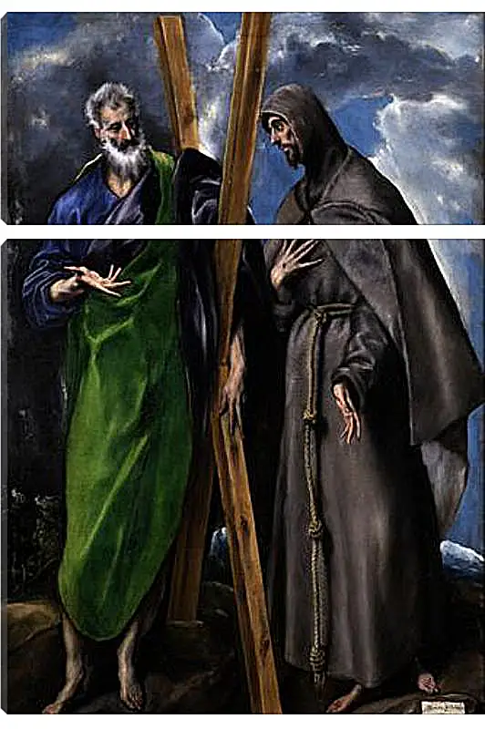 Модульная картина - Saint Andrew and Saint Francis. Эль Греко