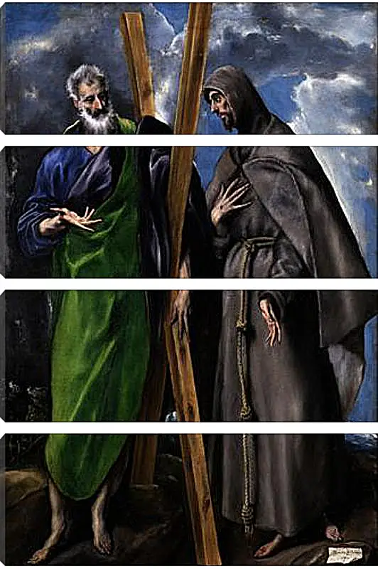 Модульная картина - Saint Andrew and Saint Francis. Эль Греко
