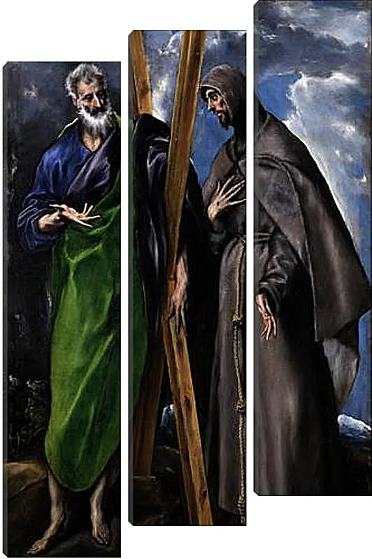 Модульная картина - Saint Andrew and Saint Francis. Эль Греко