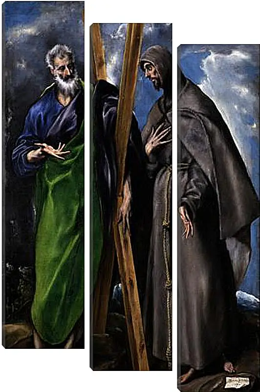 Модульная картина - Saint Andrew and Saint Francis. Эль Греко