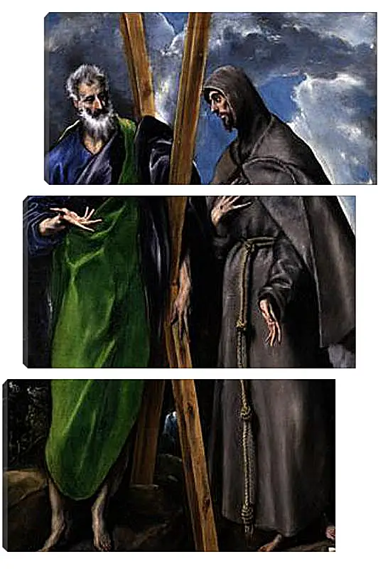 Модульная картина - Saint Andrew and Saint Francis. Эль Греко