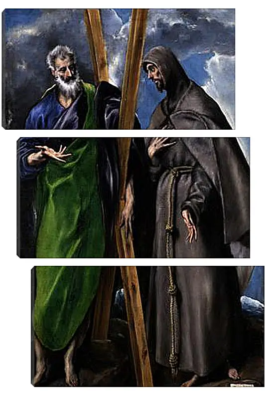 Модульная картина - Saint Andrew and Saint Francis. Эль Греко