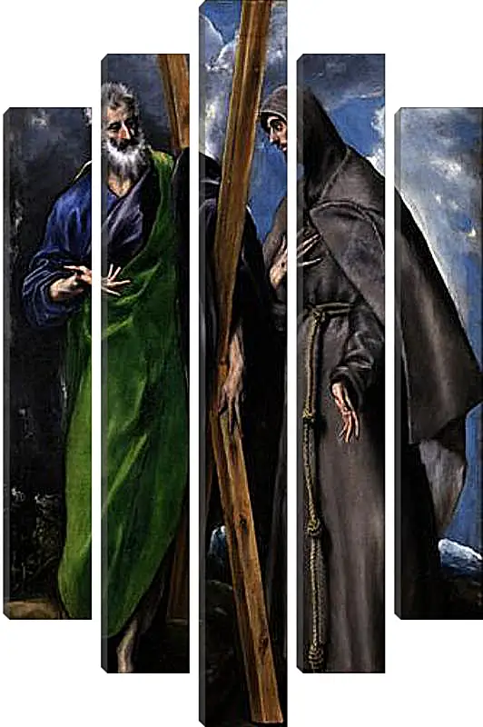 Модульная картина - Saint Andrew and Saint Francis. Эль Греко