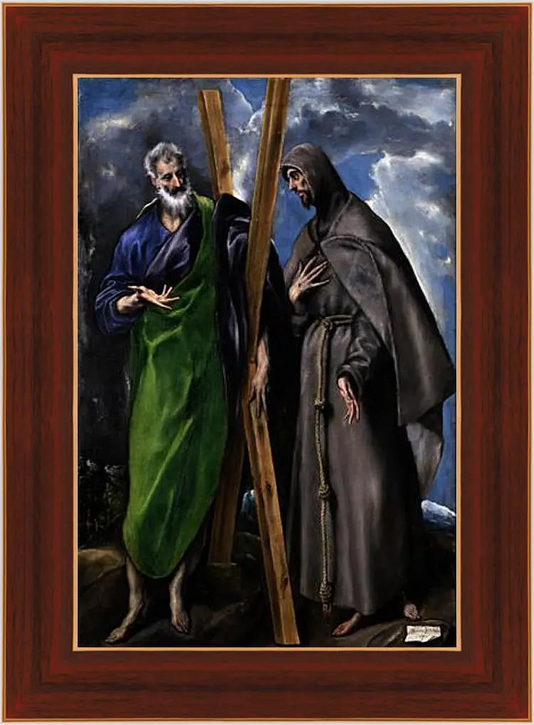 Картина в раме - Saint Andrew and Saint Francis. Эль Греко