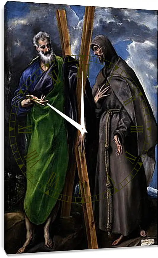 Часы картина - Saint Andrew and Saint Francis. Эль Греко