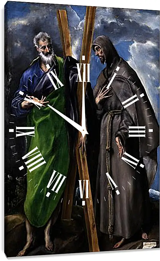 Часы картина - Saint Andrew and Saint Francis. Эль Греко