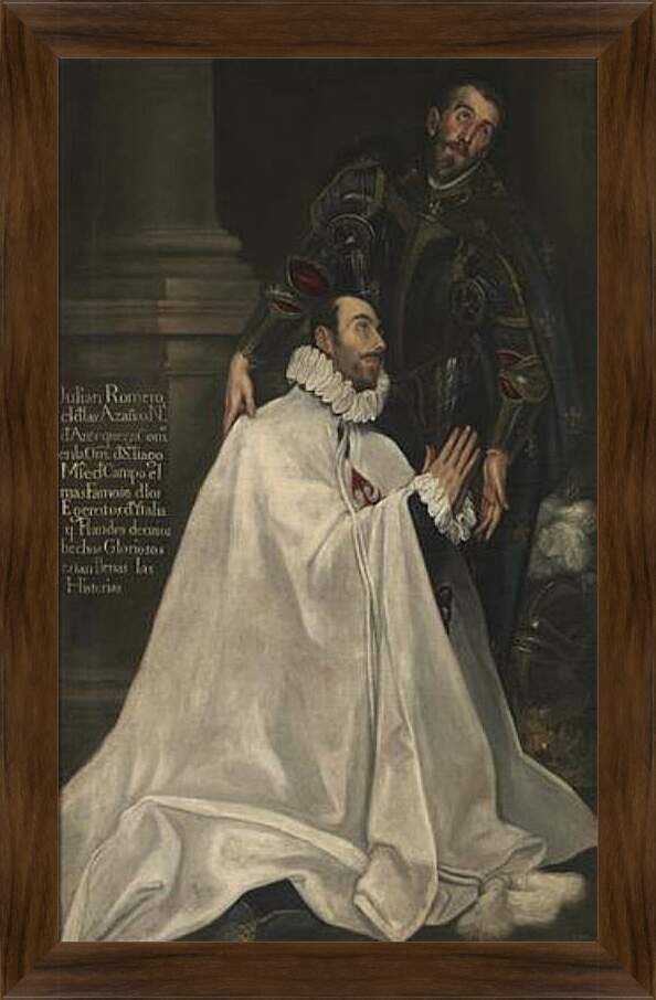Картина в раме - Julian Romero and his Patron Saint. Эль Греко