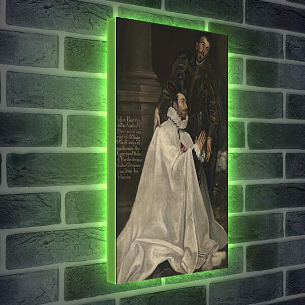 Лайтбокс световая панель - Julian Romero and his Patron Saint. Эль Греко