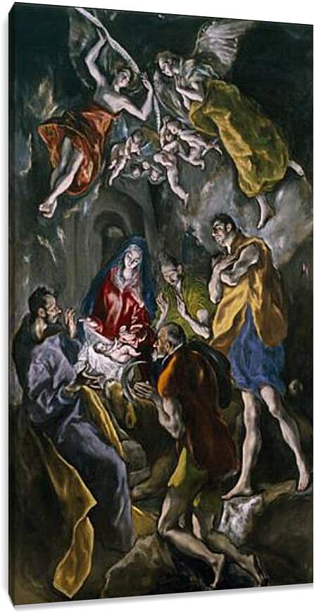 Постер и плакат - Adoration of the Shepherds. Эль Греко
