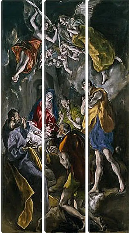 Модульная картина - Adoration of the Shepherds. Эль Греко