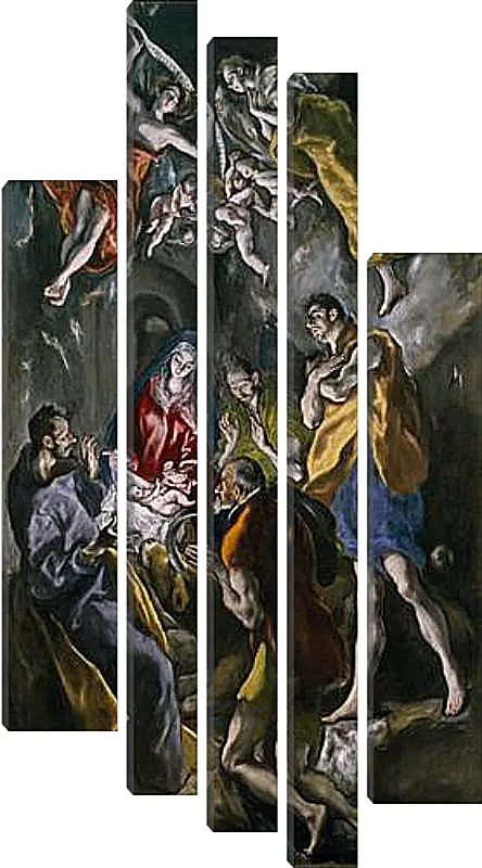 Модульная картина - Adoration of the Shepherds. Эль Греко