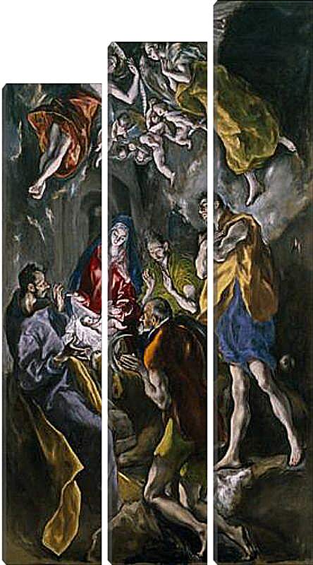 Модульная картина - Adoration of the Shepherds. Эль Греко