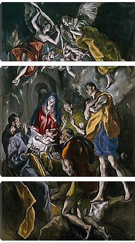 Модульная картина - Adoration of the Shepherds. Эль Греко