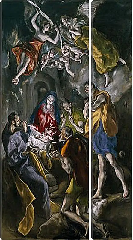 Модульная картина - Adoration of the Shepherds. Эль Греко