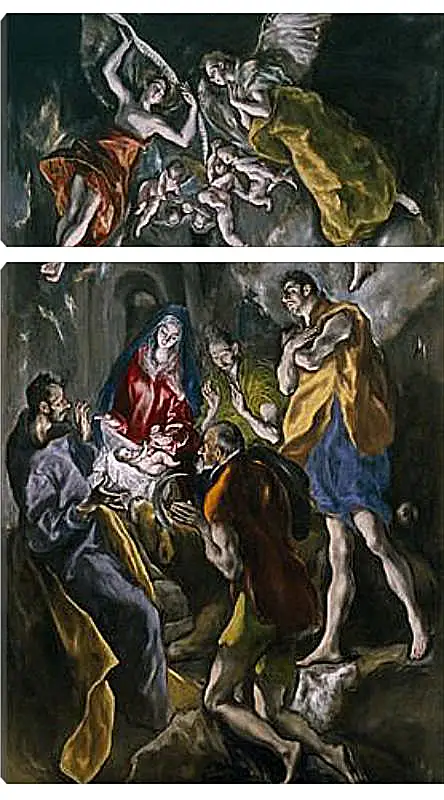 Модульная картина - Adoration of the Shepherds. Эль Греко