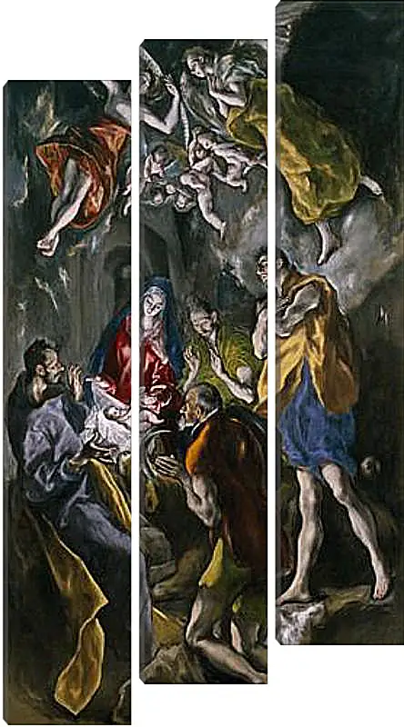 Модульная картина - Adoration of the Shepherds. Эль Греко