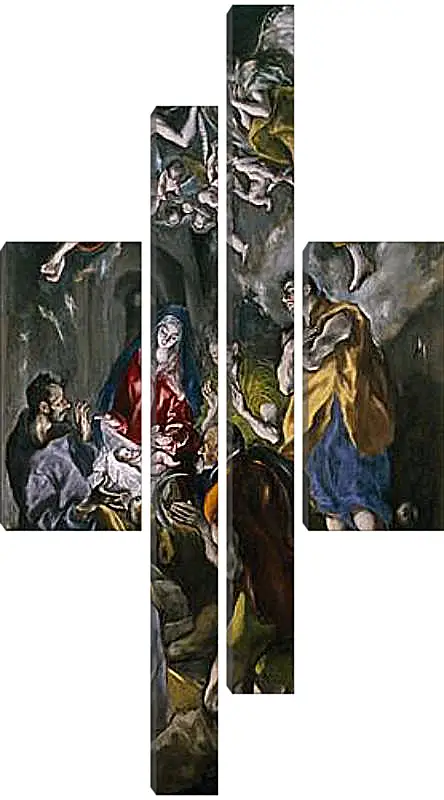 Модульная картина - Adoration of the Shepherds. Эль Греко