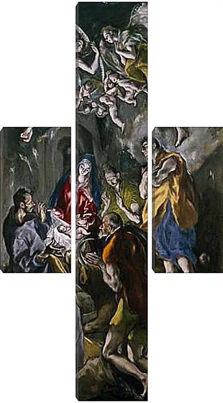 Модульная картина - Adoration of the Shepherds. Эль Греко