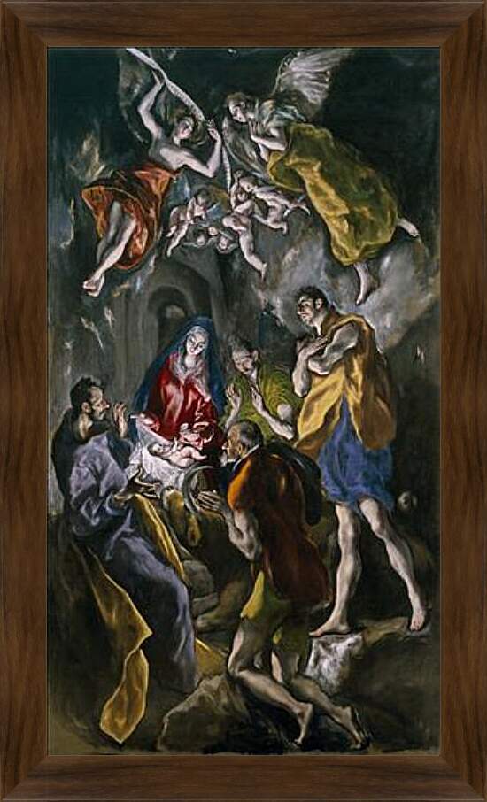 Картина в раме - Adoration of the Shepherds. Эль Греко