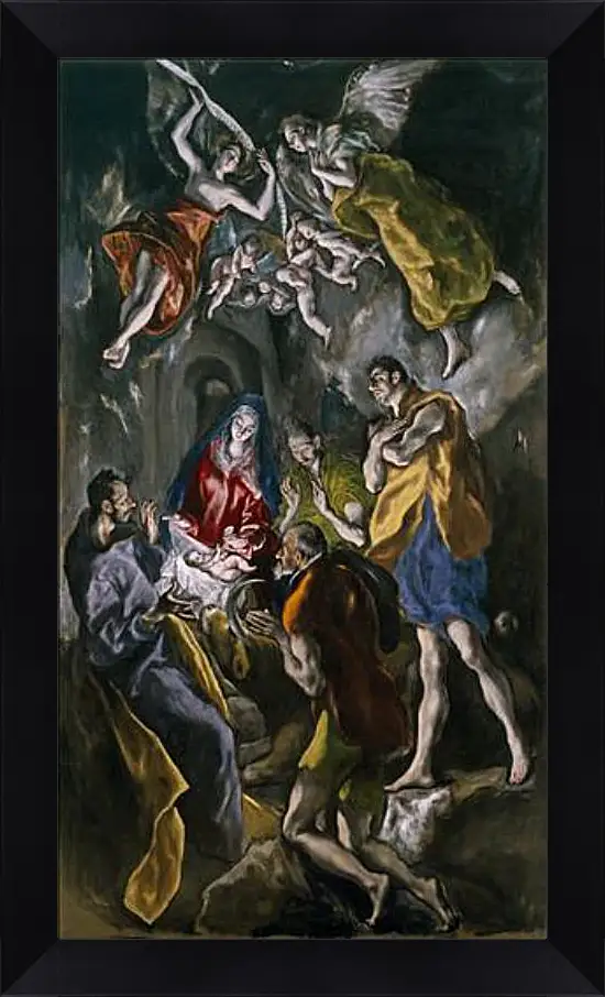 Картина в раме - Adoration of the Shepherds. Эль Греко