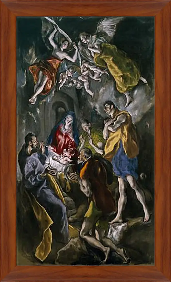 Картина в раме - Adoration of the Shepherds. Эль Греко