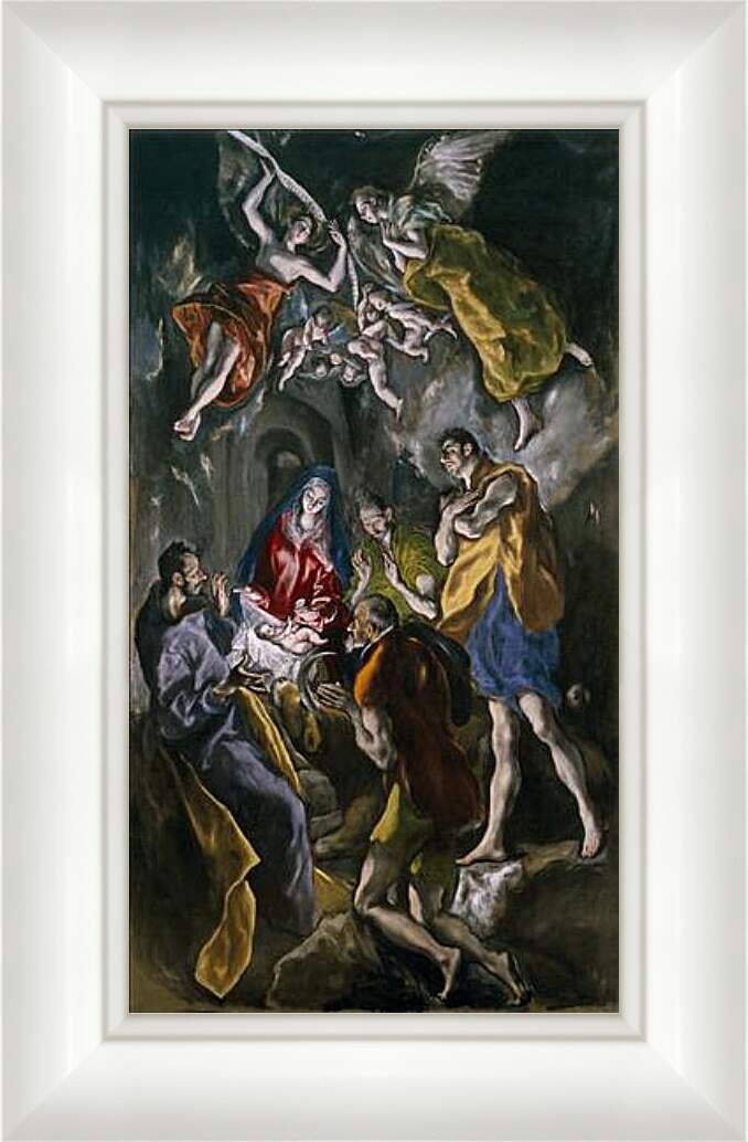 Картина в раме - Adoration of the Shepherds. Эль Греко