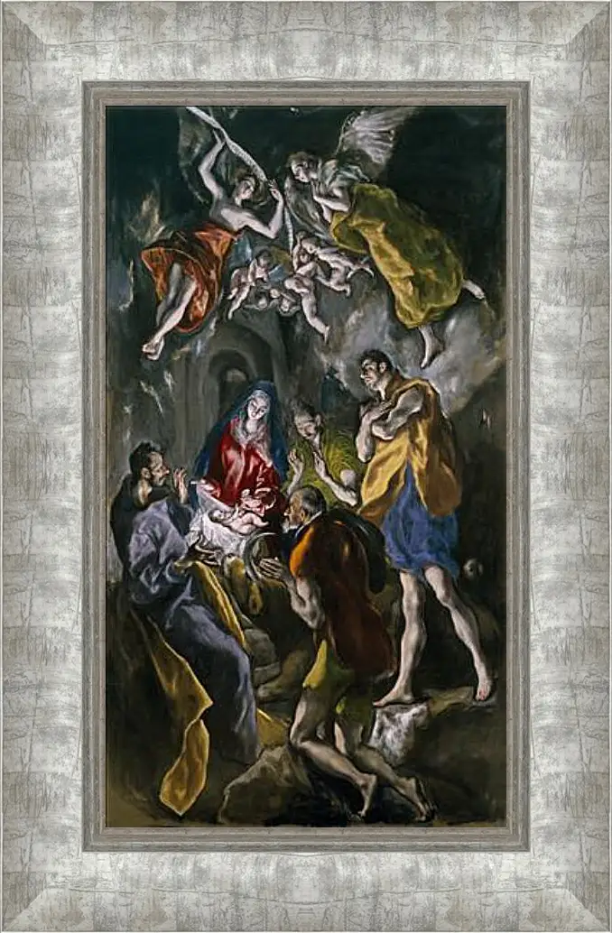 Картина в раме - Adoration of the Shepherds. Эль Греко