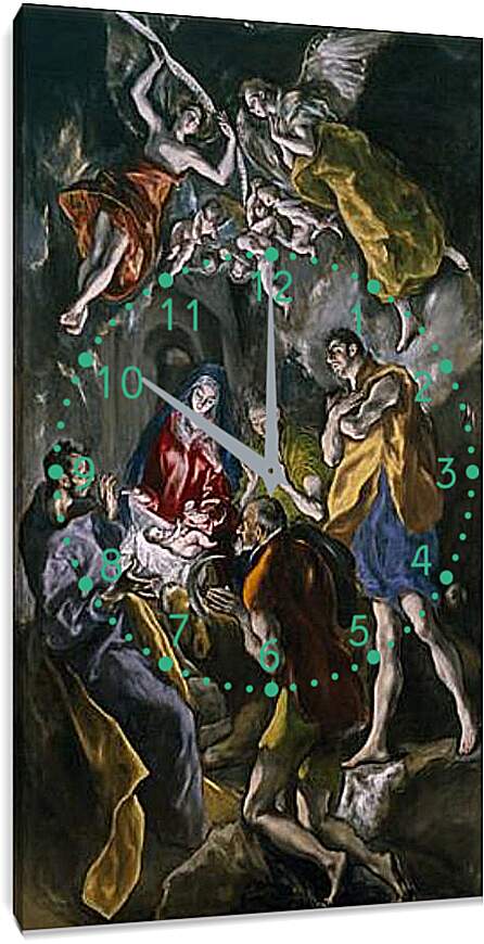 Часы картина - Adoration of the Shepherds. Эль Греко