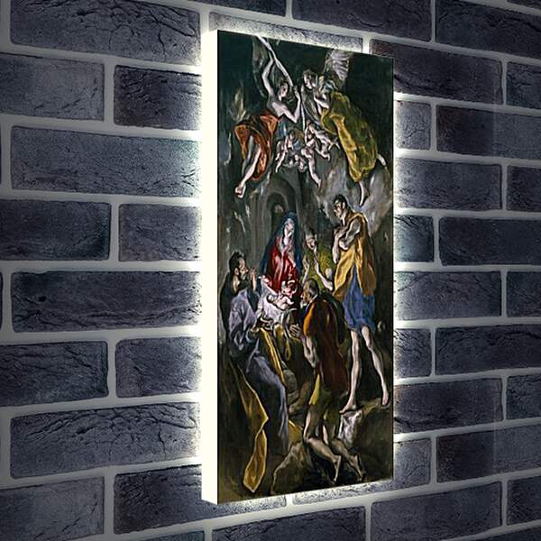 Лайтбокс световая панель - Adoration of the Shepherds. Эль Греко