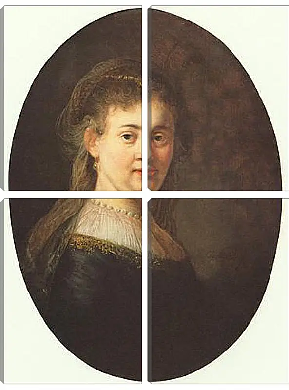 Модульная картина - Portrait of Saskia. Рембрандт