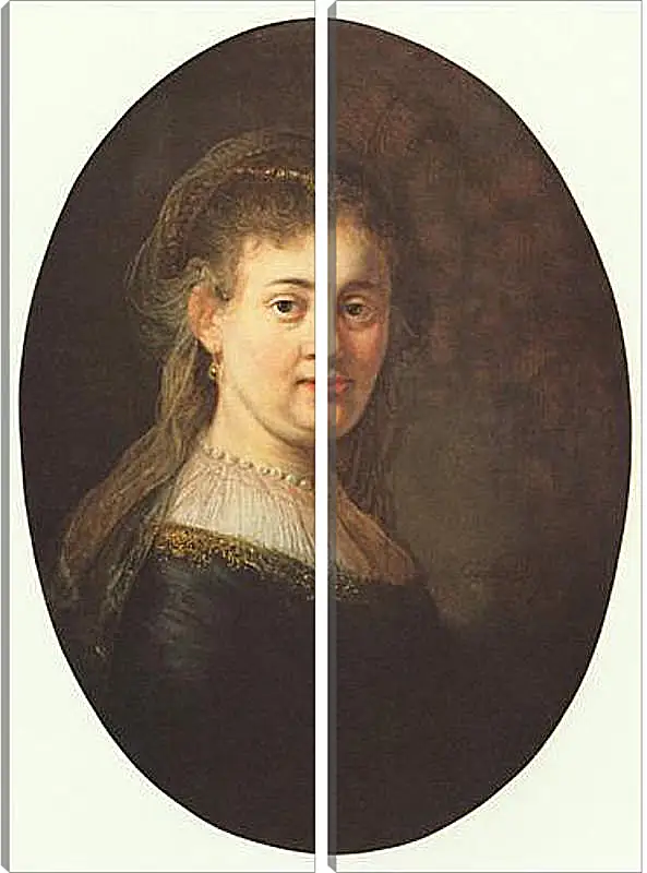 Модульная картина - Portrait of Saskia. Рембрандт