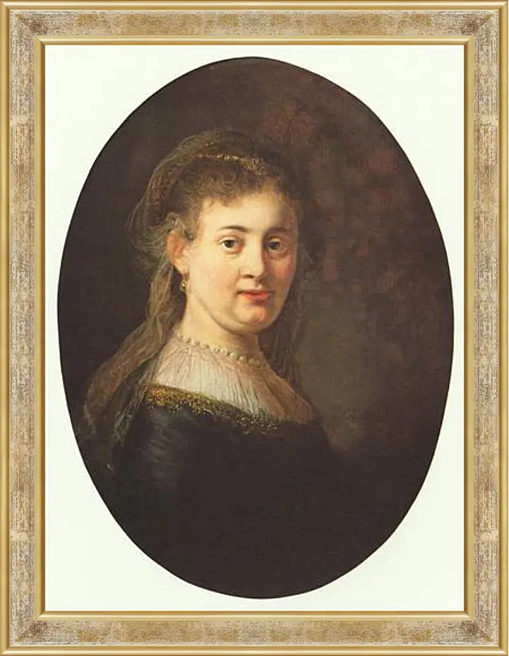 Картина в раме - Portrait of Saskia. Рембрандт