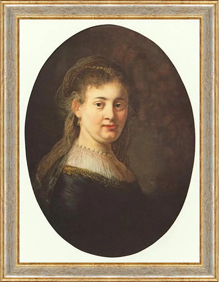 Картина в раме - Portrait of Saskia. Рембрандт