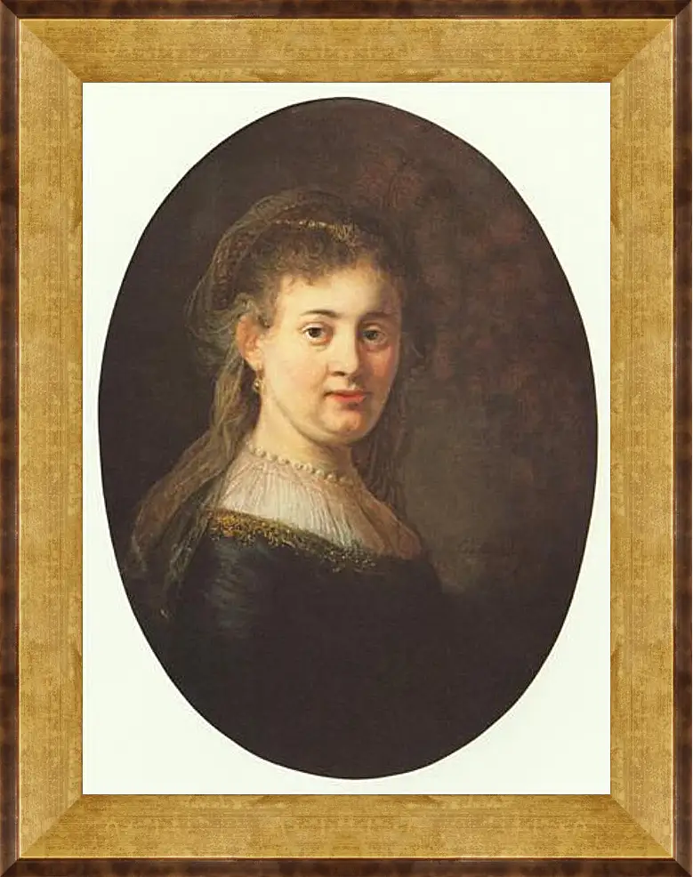 Картина в раме - Portrait of Saskia. Рембрандт